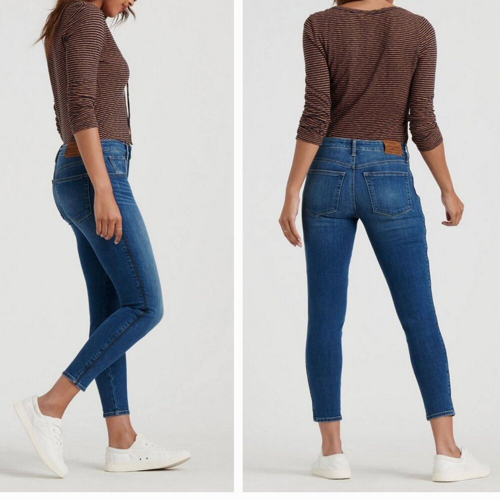 Lucky Brand Mid-Rise Ava Skinny Ankle Jean w/Piping Medium Wash Blue - 4/27